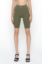 Army Green Biker Short