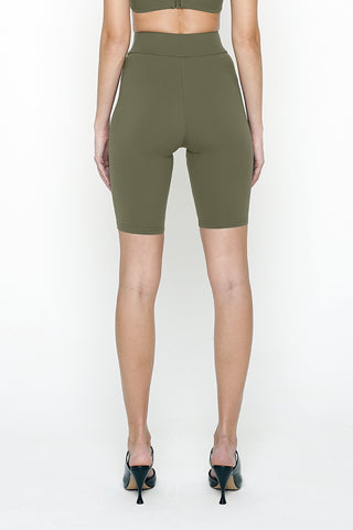 Army Green Biker Short