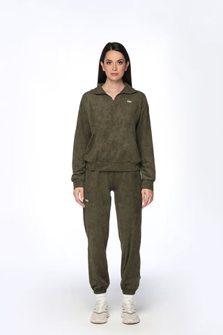 Army Green Suede Set