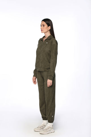 Army Green Suede Set