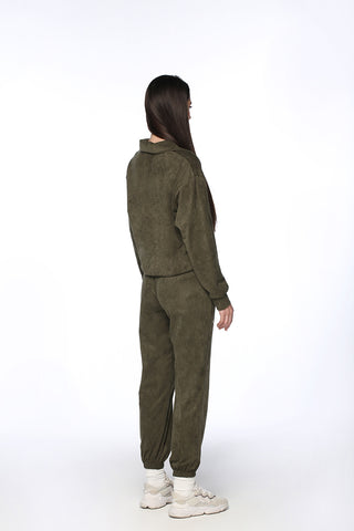 Army Green Suede Set