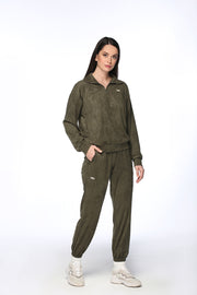 Army Green Suede Set