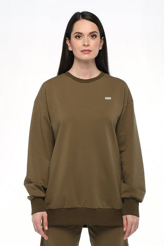 Army Green Oversized Sweatshirt