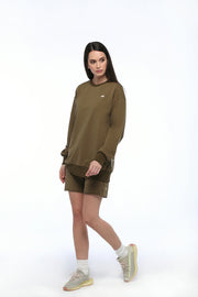 Army Green Oversized Sweatshirt