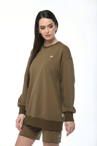 Army Green Oversized Sweatshirt