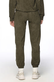 Army Green Suede Jogger