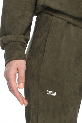 Army Green Suede Jogger