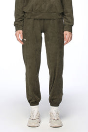 Army Green Suede Jogger